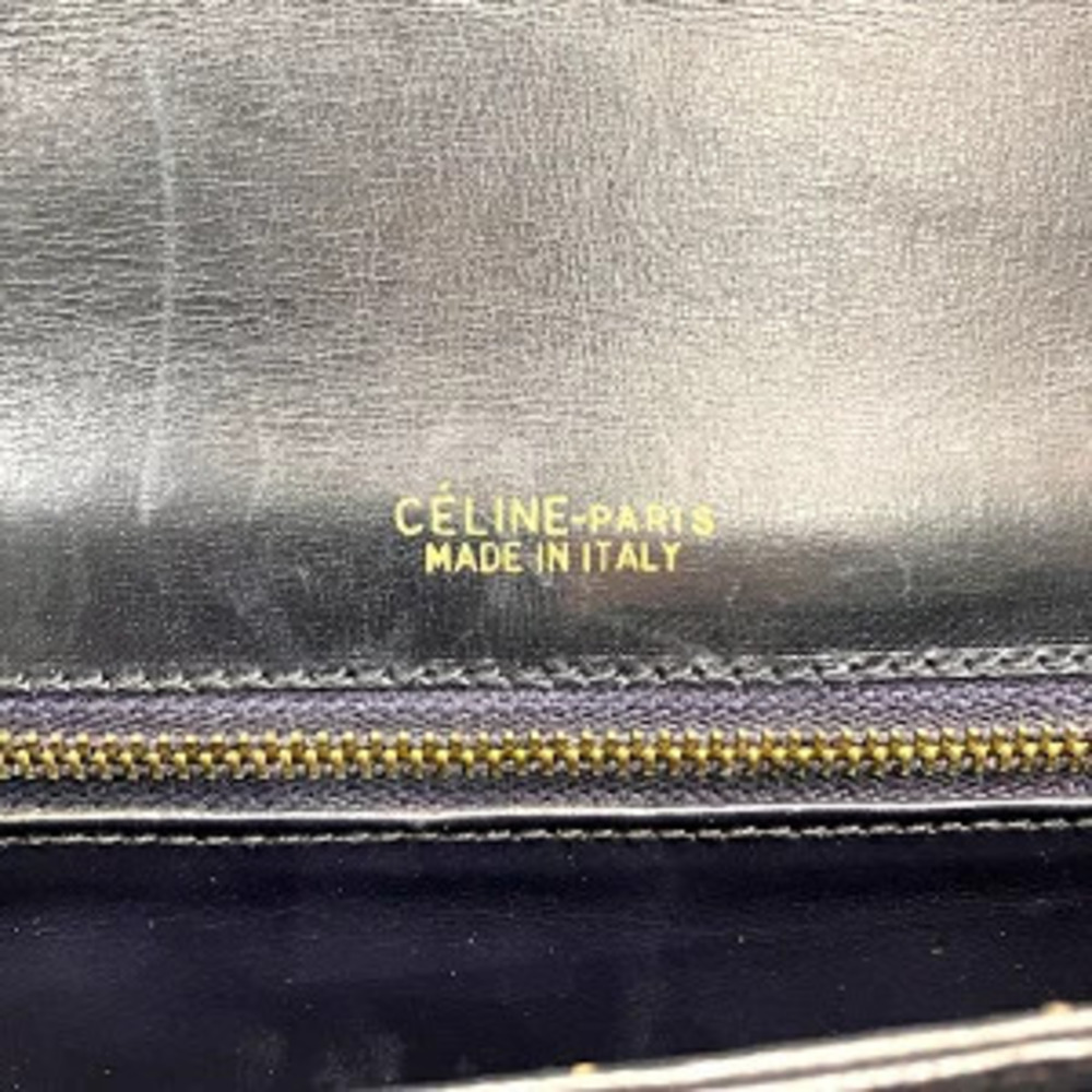Celine Macadam Gray Leather Shoulder Bag - Picture 4 of 6